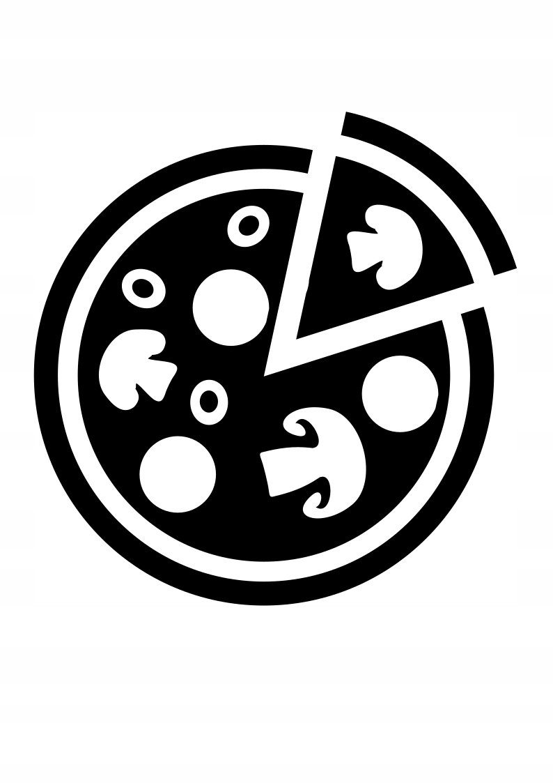 

Naklejka na samochód Pizza 15 X 14,7 CM