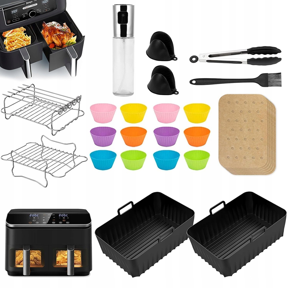 Akcesoria Do Airfryer Dual Basket – Zestaw 22