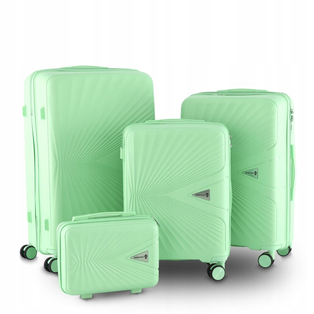 Sada cestovních kufrů z máty Abs, 3 kufry kufřík na šifrování