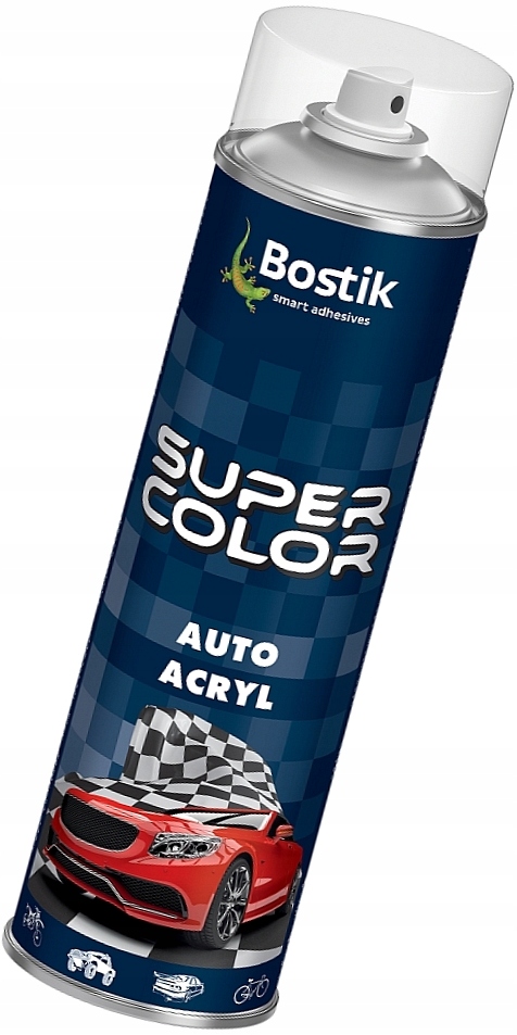 Bostik Auto Acryl Lakier Akrylowy 500ml Bezbarwny Aerozol Spray