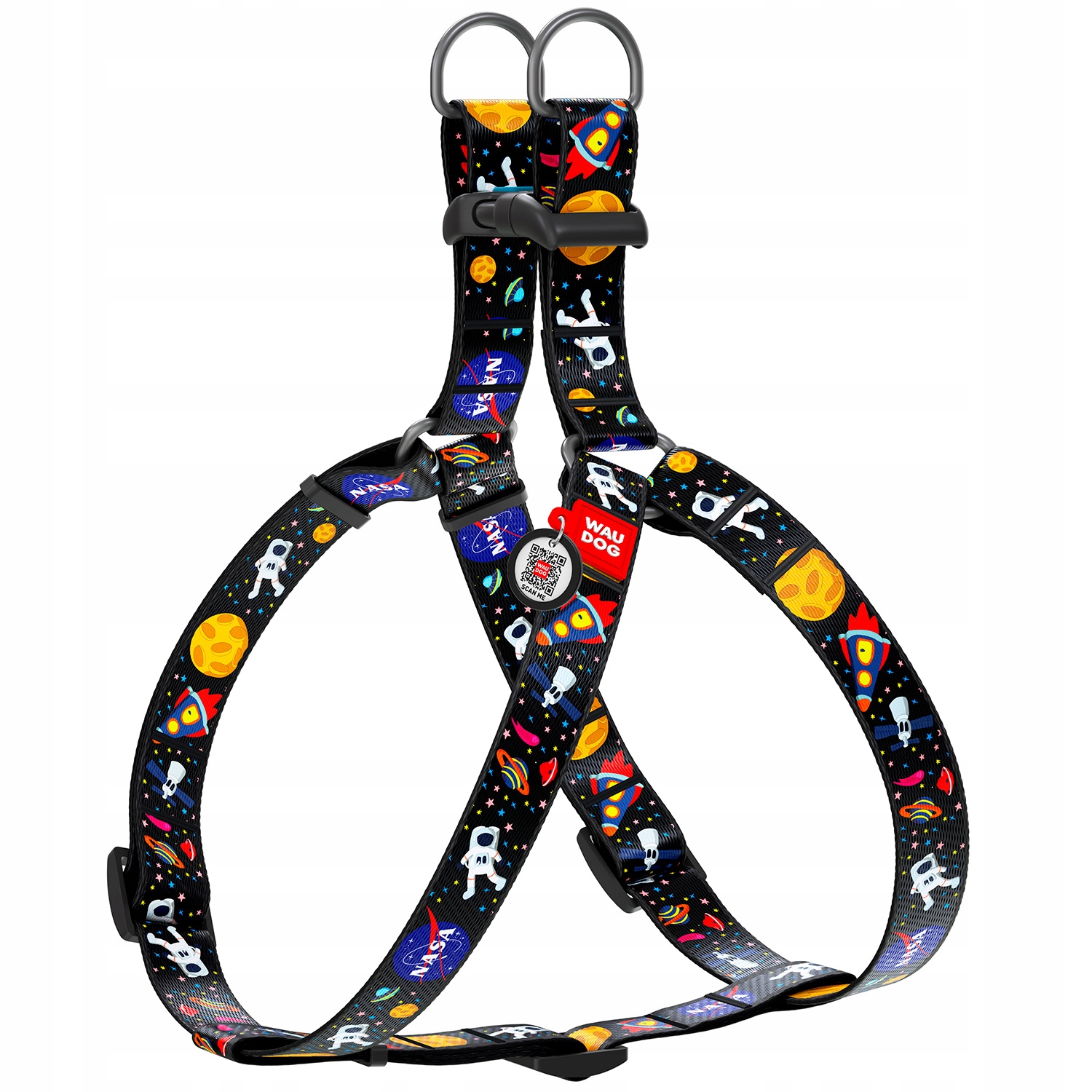 Levně Postroj pro psa, kresba Nasa, 60-90 cm 25 mm