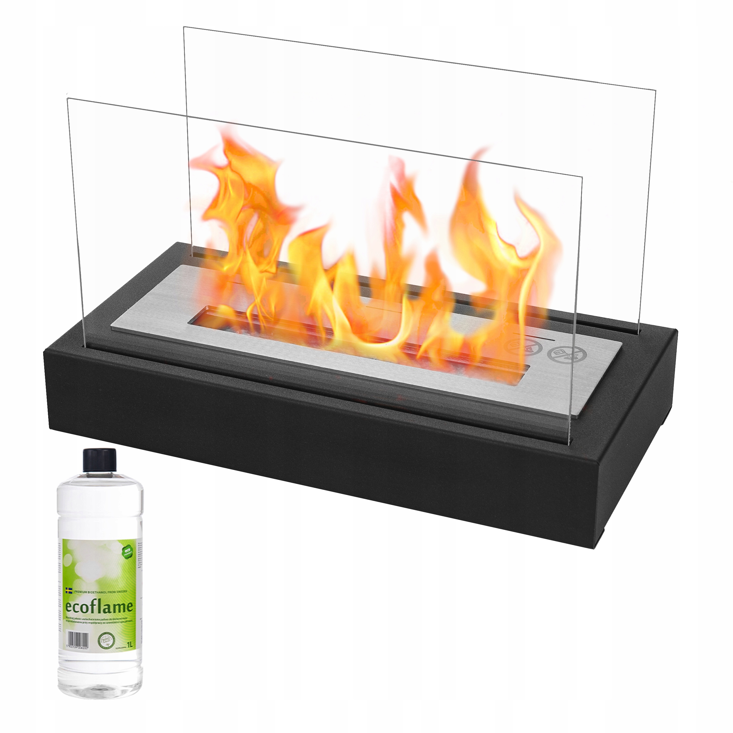 Biokrb Latte stojící Široký Plamen terasový Regulace Ohně Polský