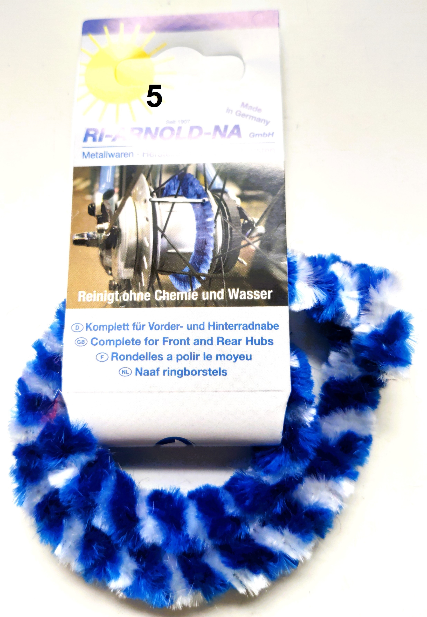 CZYŚCIK FROTKA PIASTY KOŁA kpl. 2szt kolorowe czyściki piast rowerowych Długość 1 mm