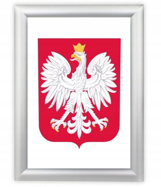 GODŁO, HERB w Ramka Rama OWZ Aluminiowa Zatrzaskowa 21x29,7 A4 srebrna