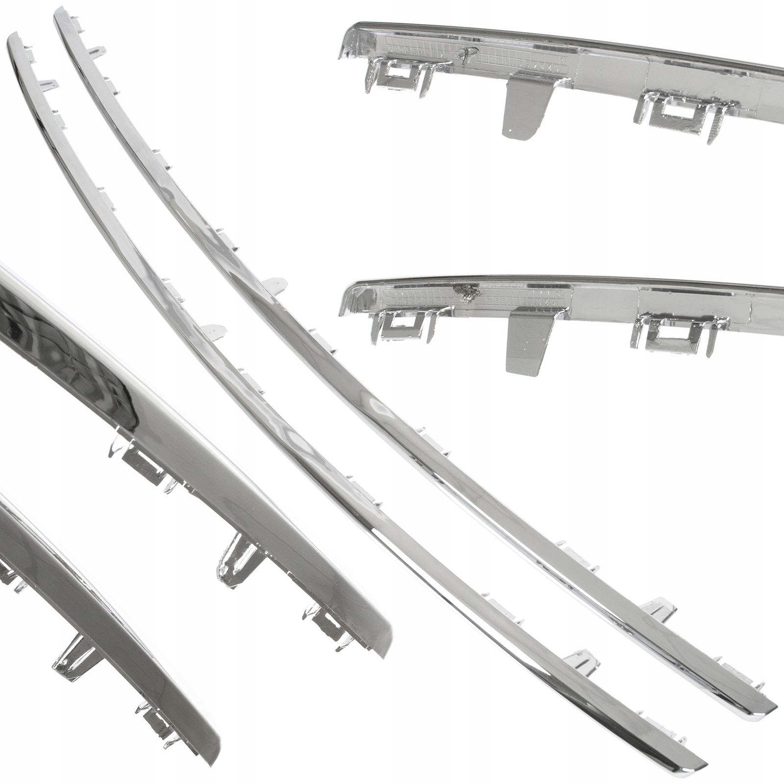 X2 Grilovací Lišty Atrapy Chrom pro Peugeot 508 Předlift 2010-2015