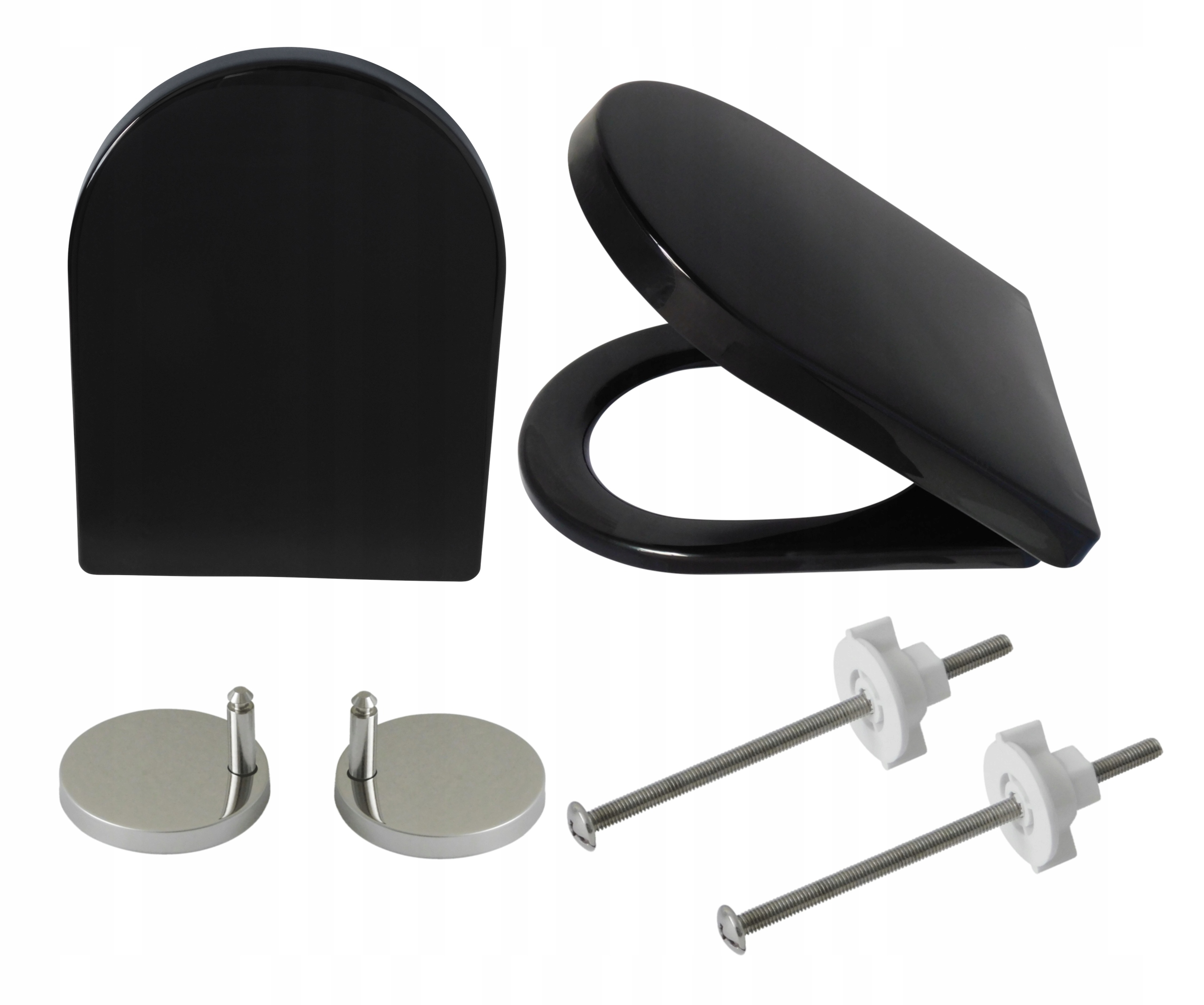 

Deska Sedesowa Wc Wolnoopadajaca klozetowa Czarna