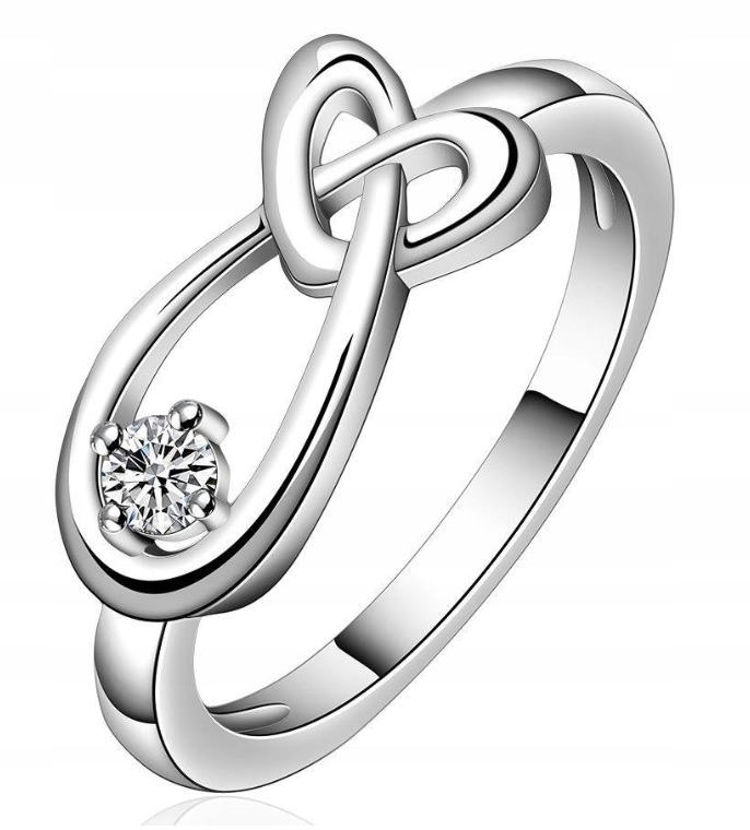 

Srebrny Pierścionek Z CYRKONIĄ.Pr.925! Rozmiar 20