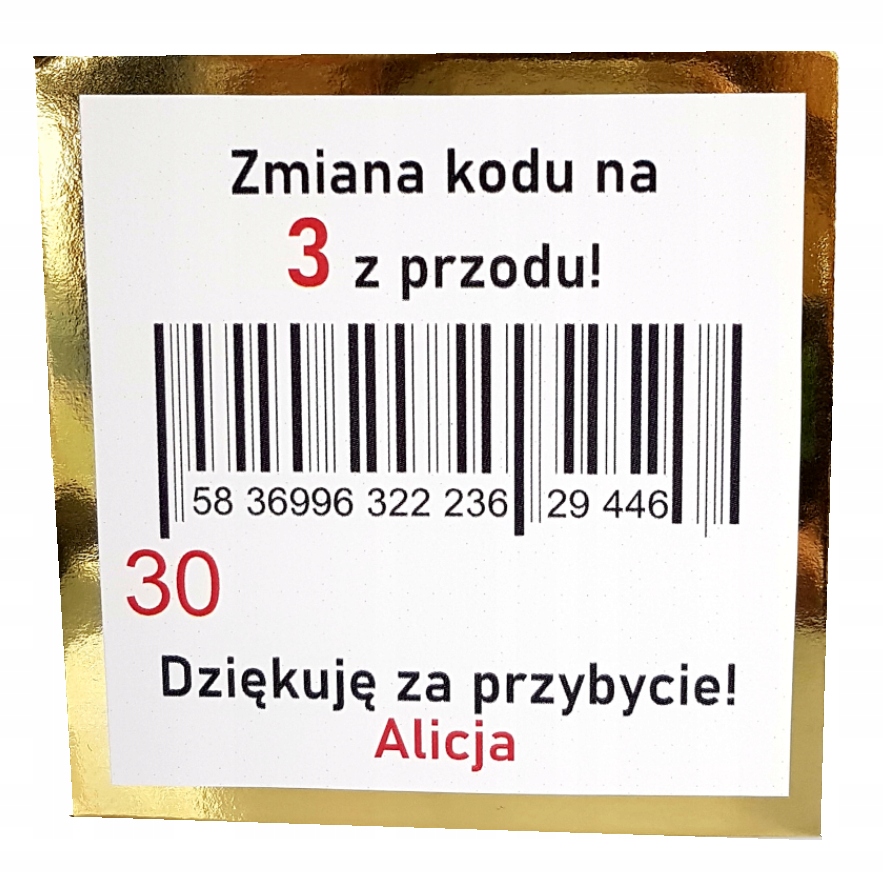 

podziękowania 30 stka urodzinowe Magnesy upominki