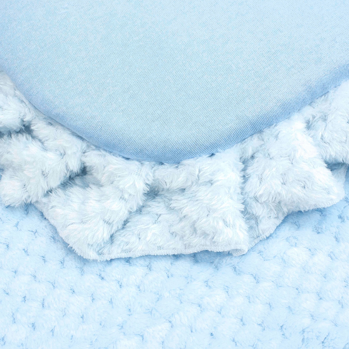 KOMPLET DO WÓZKA ŁÓŻECZKA KOCYK PODUSZKA SOFT PL Kolor dominujący odcienie niebieskiego