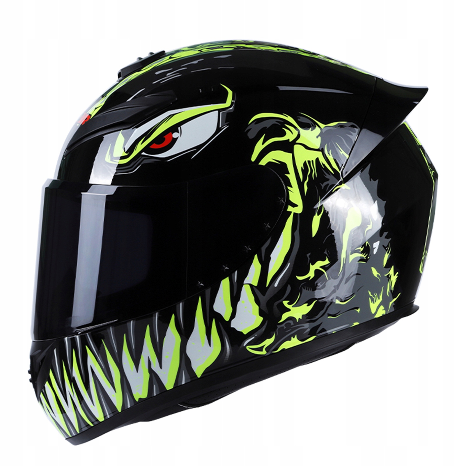 Motocyklová prilba Kask Venom , čierno-zelená, veľkosť M