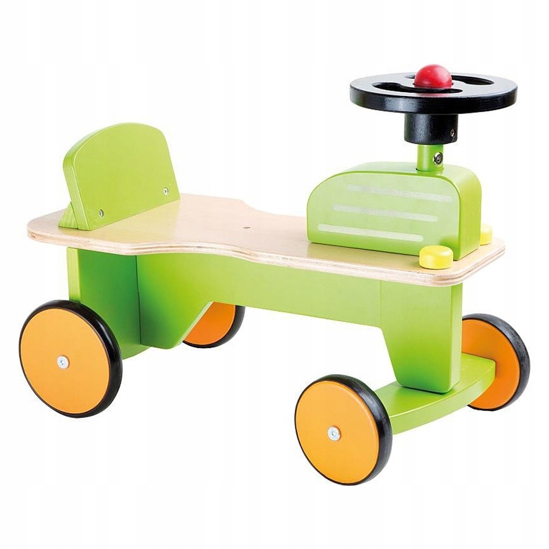 Drewniany jeździk dla dzieci z kierownicą