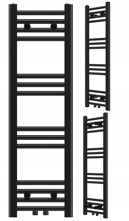 Koupelnový Radiátor Žebříkový Moderní Černý 100x30 cm Raven