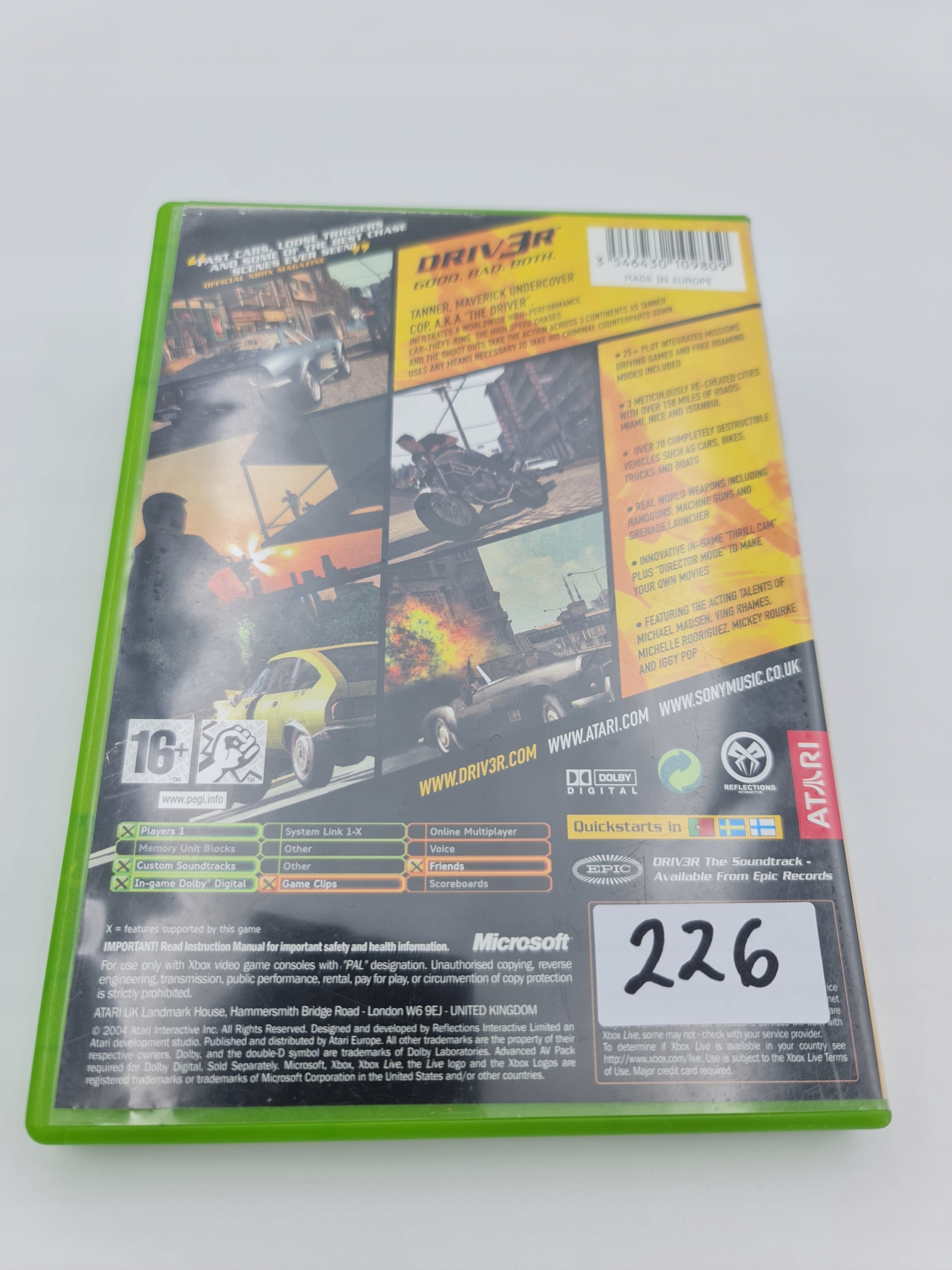 XBOX DRIVER 3 Platforma Xbox