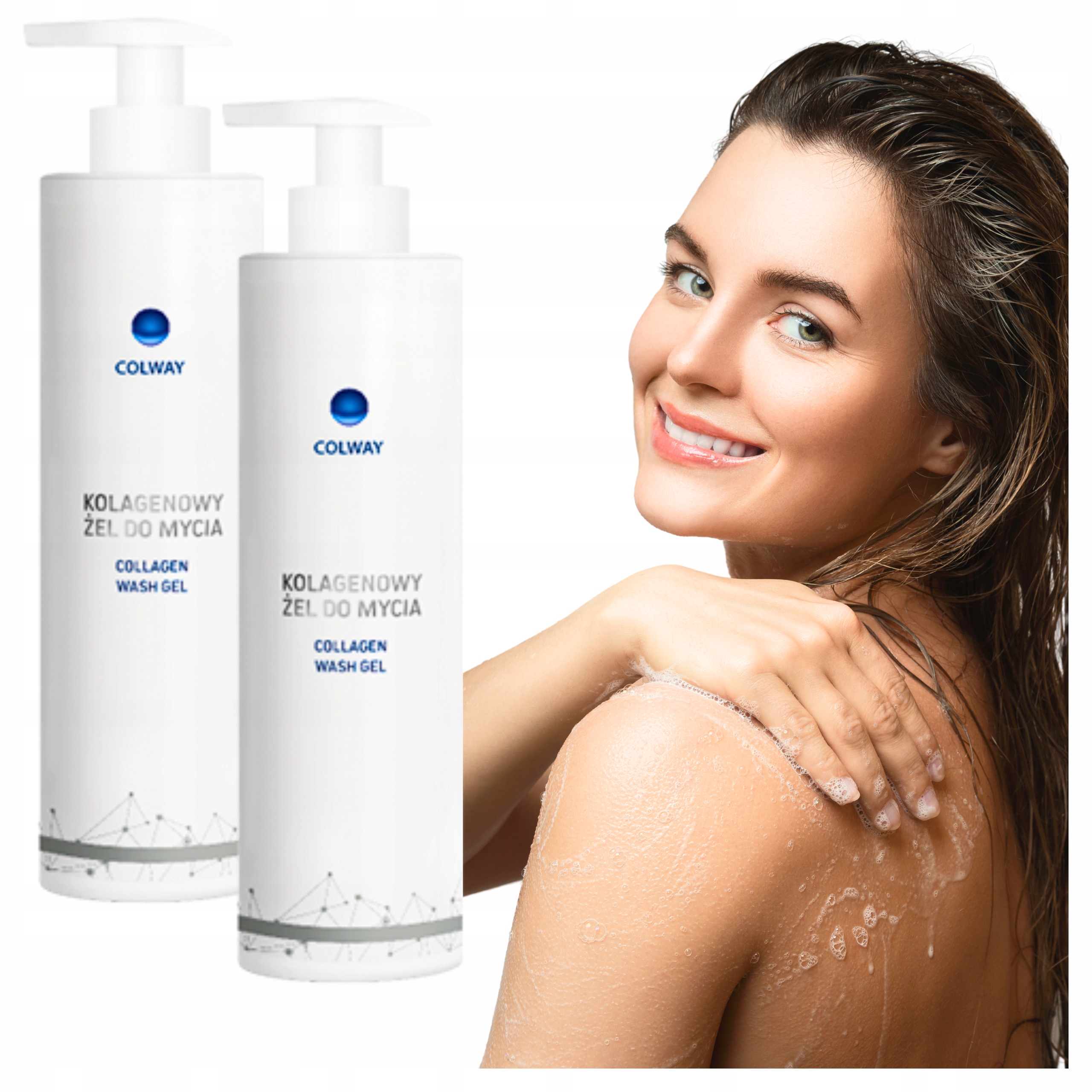 2x Kolagenový Gel na mytí Colway Kolagen, Aloe, Noni 250 ml