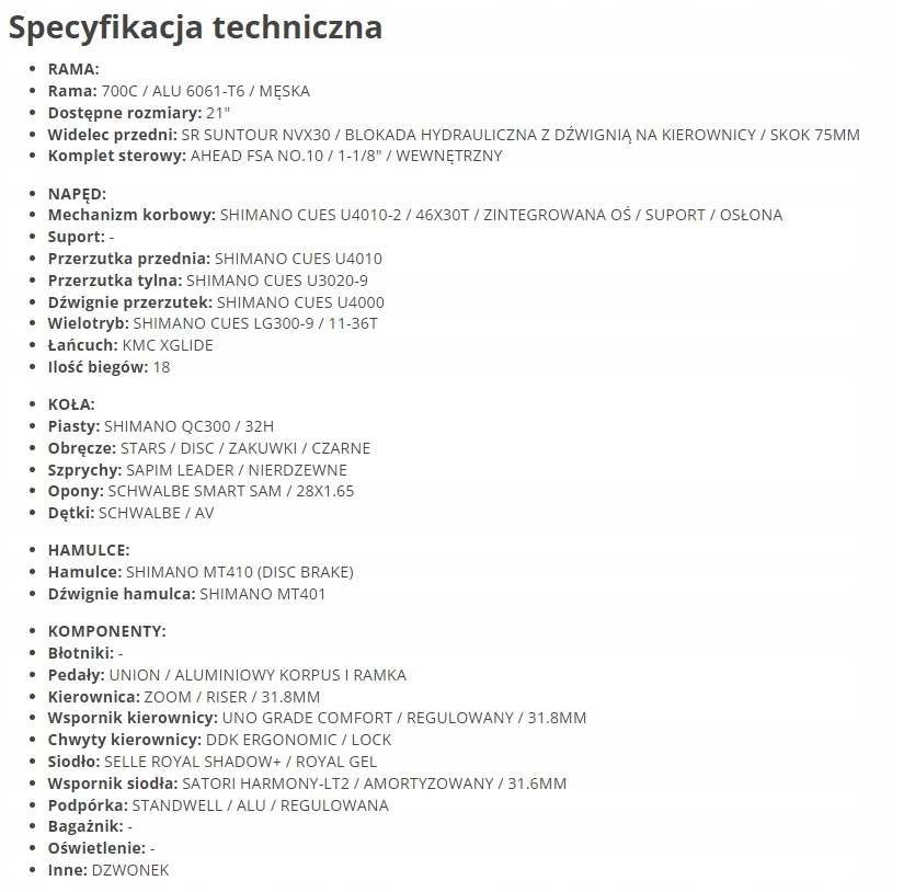 Rower crossowy Unibike CROSSFIRE rama 17 koło 28 " grafitowy NOWOŚĆ 2024 Kod producenta 9050862424