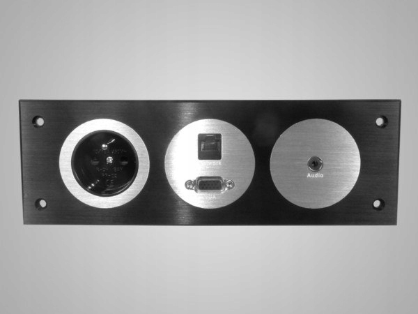 Media port Cova 1*230V 1*RJ45 1*VGA 1*malý jack