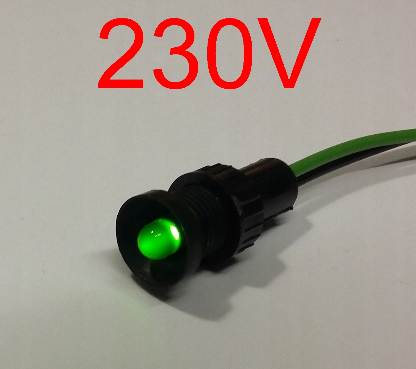 Kontrolka Led zielona 230V Ac