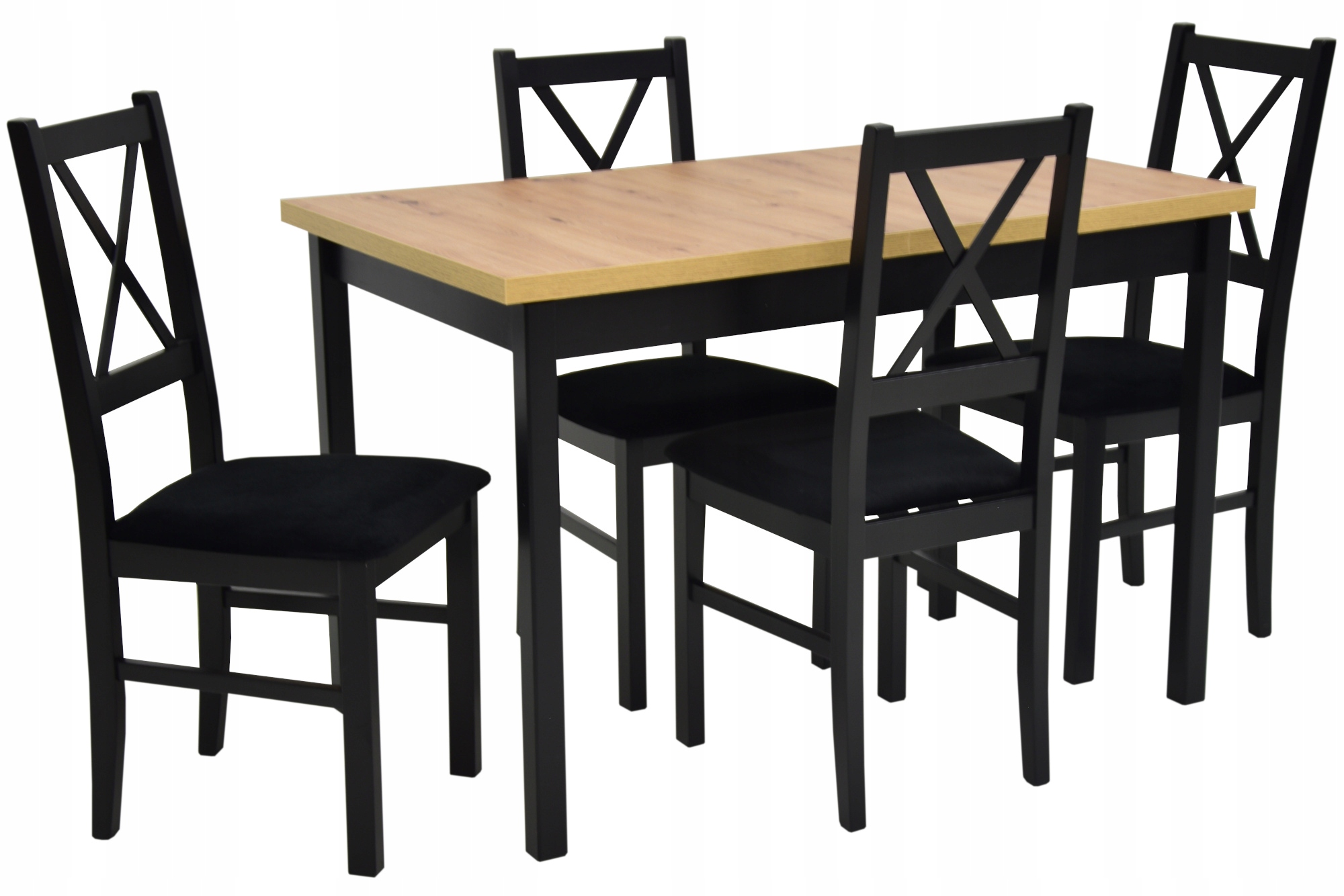 4x krzesło N-10 +stół M-10 70x120/160 cm klasyczny