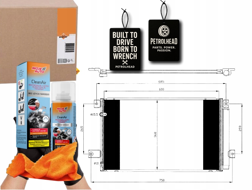 Kondenzátor Klimatizace Toyota Avensis 05- Nrf #Petrolhead Pro+ Kit9