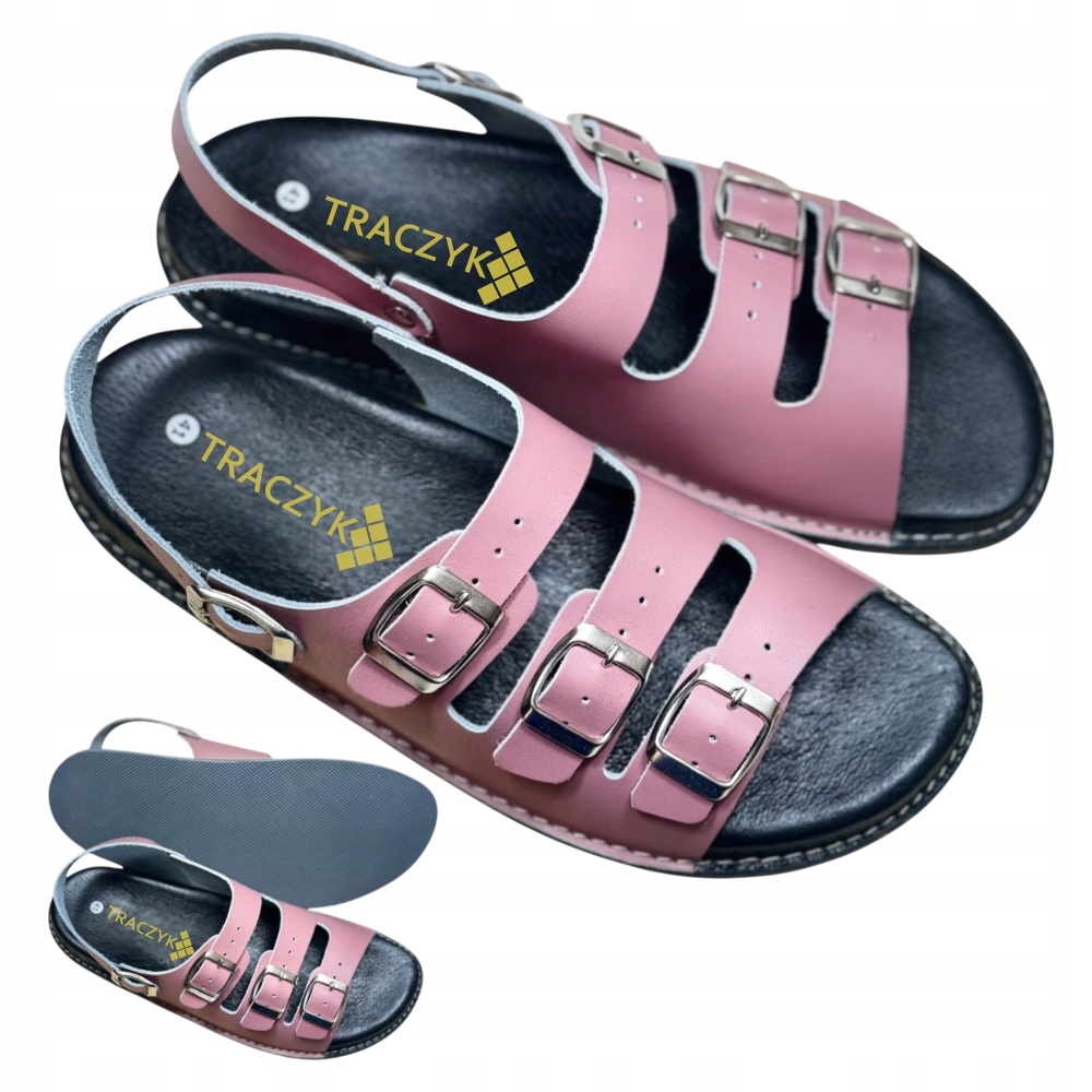 Sandály Nazouváky Traczyk Profilované Růžová Přírodní Kůže Fusbet vel. 40