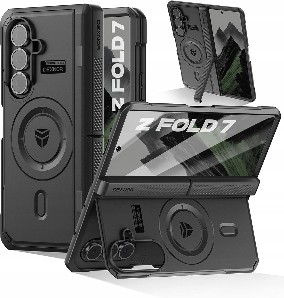 Pancierové puzdro Dexnor pre Galaxy Z Fold7 5G, stojan, puzdro Magsafe