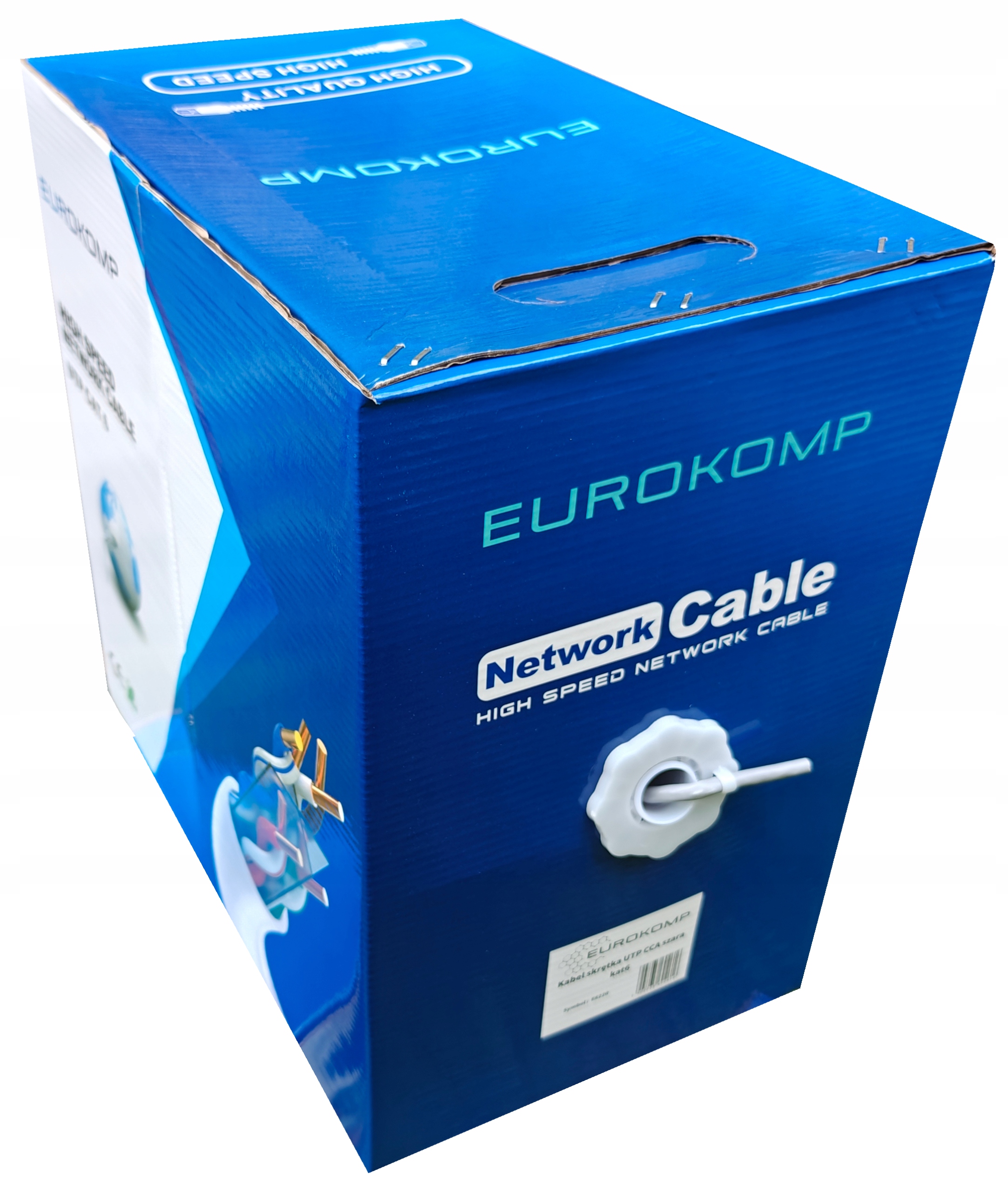 Síťový Internetový Kabel Utp KAT6 Kroucená Dvoužíla Počítačová Eurokomp 305 m