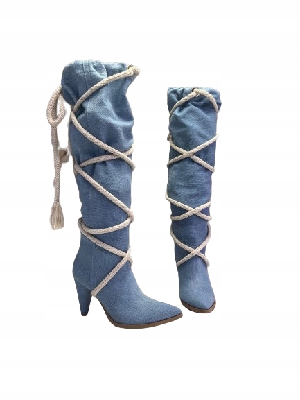 Kozačky Denver Jeans Just Unique Modrá 37