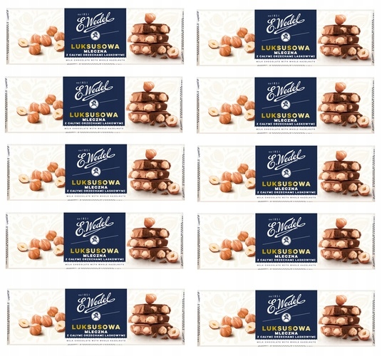 Levně 10 x 220 g Wedel Čokoláda luxusní lískový ořech Karton