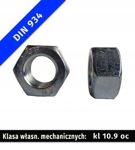 

Nakrętka 6-kt M12-10 oc.B Din 934 10 szt