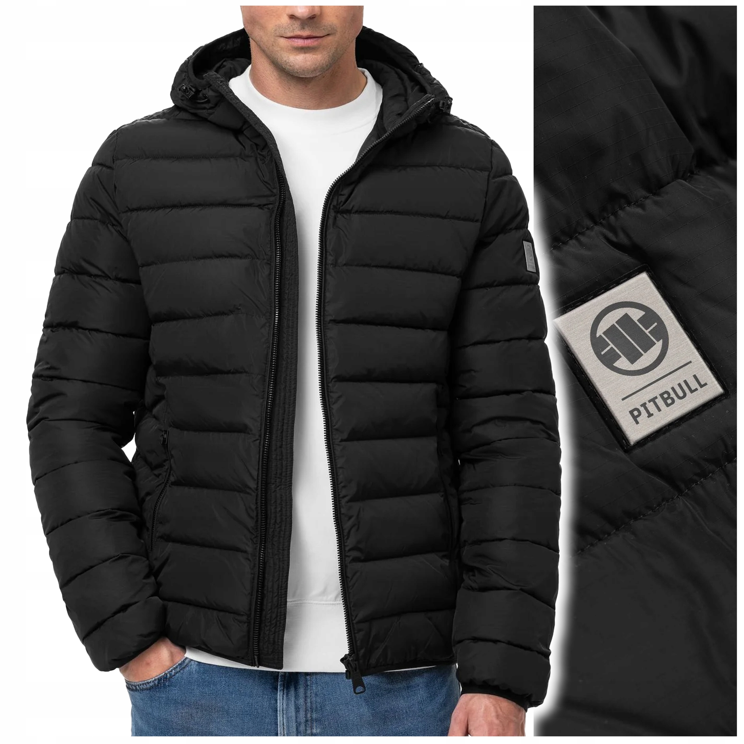 Prošívaná Zimní bunda Pit Bull "seacoast III" s kapucí vel. 3XL černá