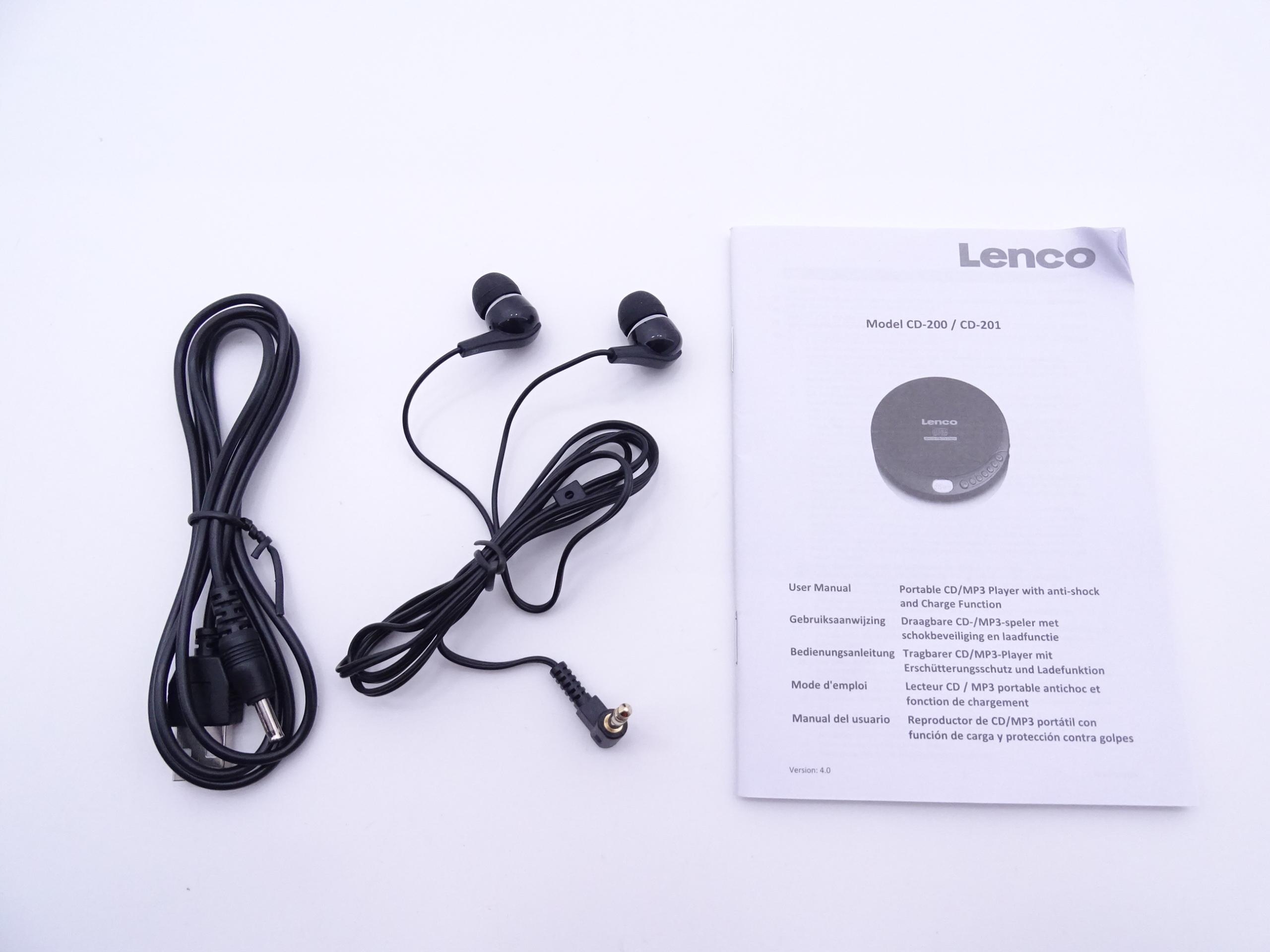 Odtwarzacz audio/MP3 Lenco CD-201 srebrny Radio FM brak