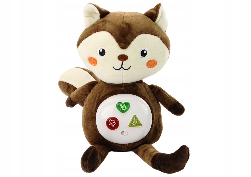 INTERAKTYWNA PLUSZOWA WIEWIÓRKA EDUKACYJNA USYPIACZ Z MELODIAMI PRZYTULANKA Marka LEANToys