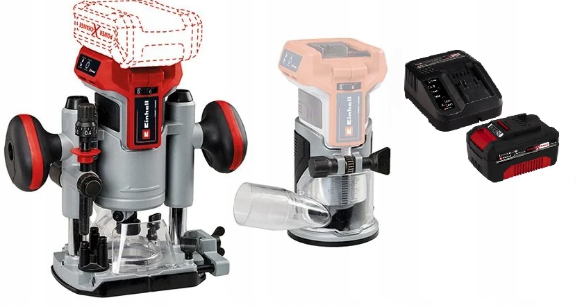 EINHELL FREZARKA GÓRNOWRZECIONOWA ZESTAW TP-RO 18 Set Li BL 4,0AH