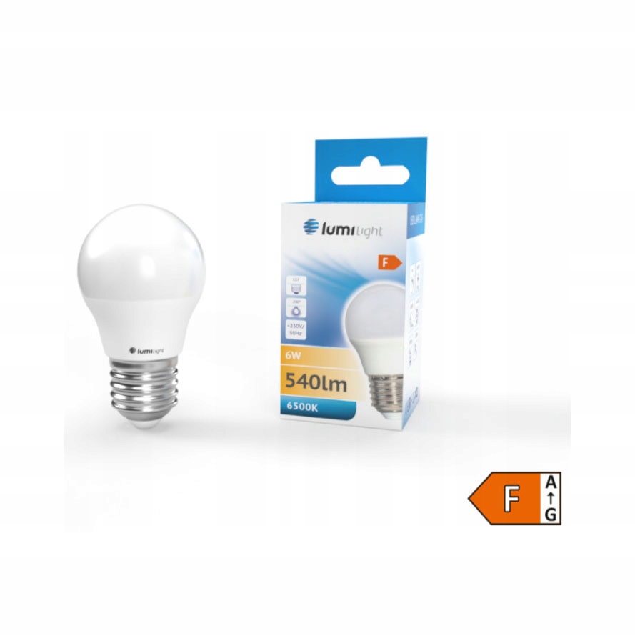 

Żarówka Led E27 6W 540LM G45 Kulka Barwa Zimna Al