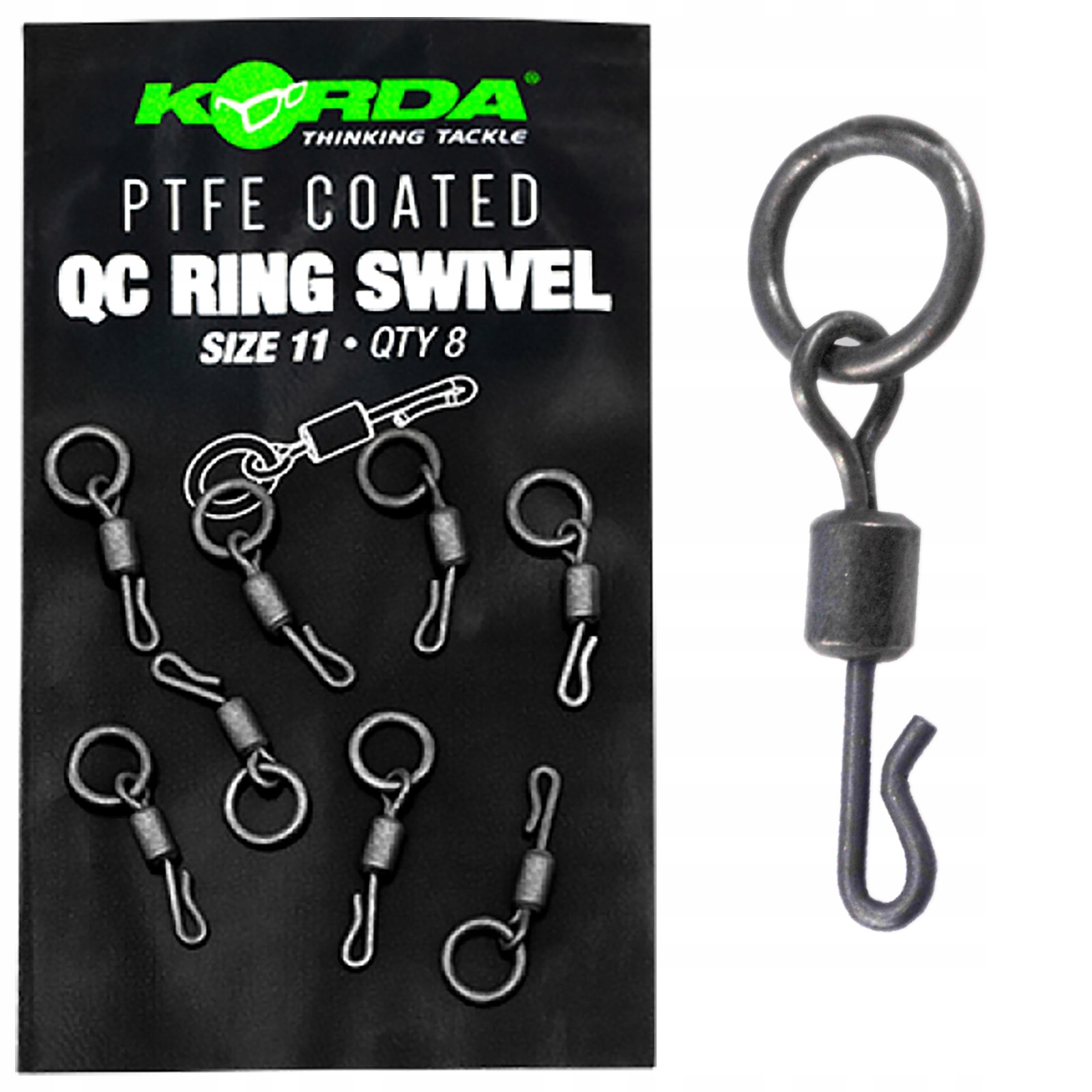 Krętlik Wędkarski Karpiowy Z Kółkiem Ring Swivel Rozmiar 11 Korda 10 szt.