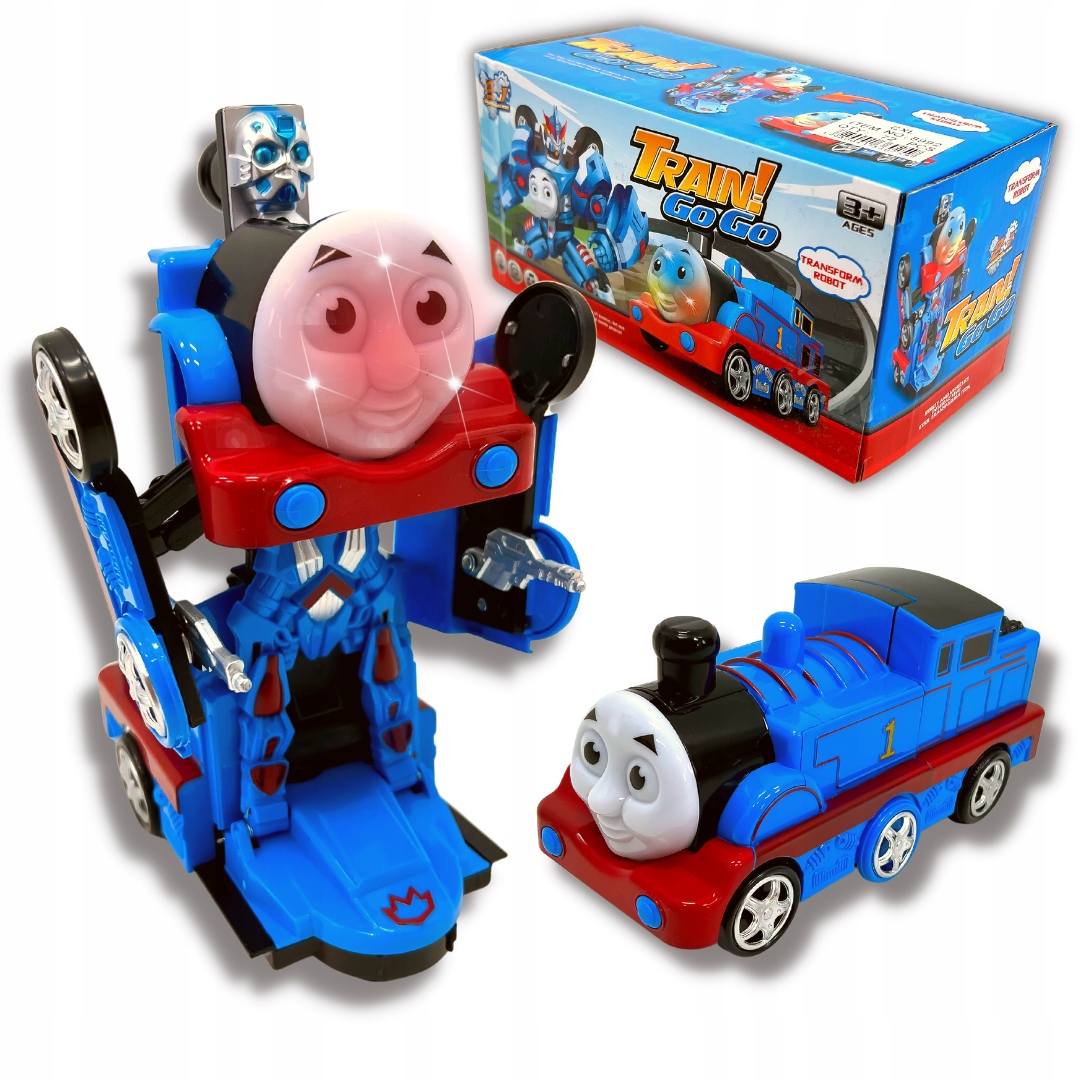 POCIĄG TOMEK I PRZYJACIELE ŚWIECI JEŹDZI DŹWIEK TRANSFORMUJE SIĘ