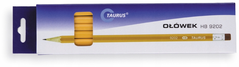 Ołówek z gumką HB Taurus żółty EAN (GTIN) 5901912220485