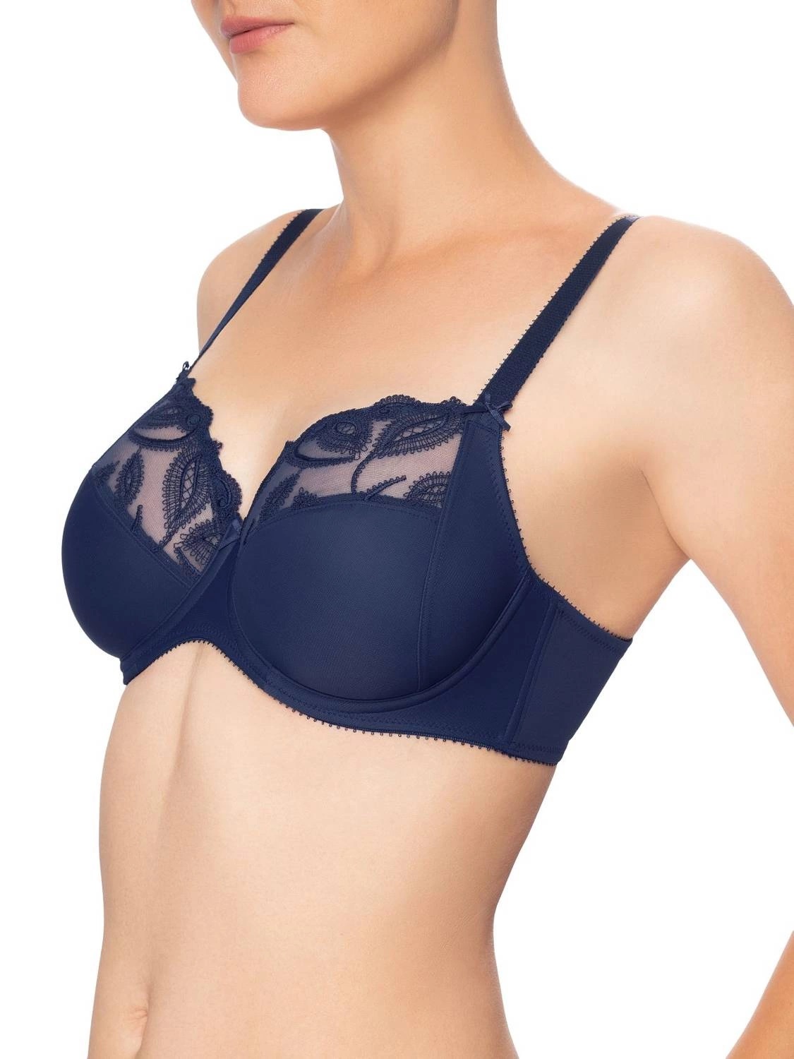 Podprsenka měkká, tmavě modrá, krajková Felina Choice 205208 90E