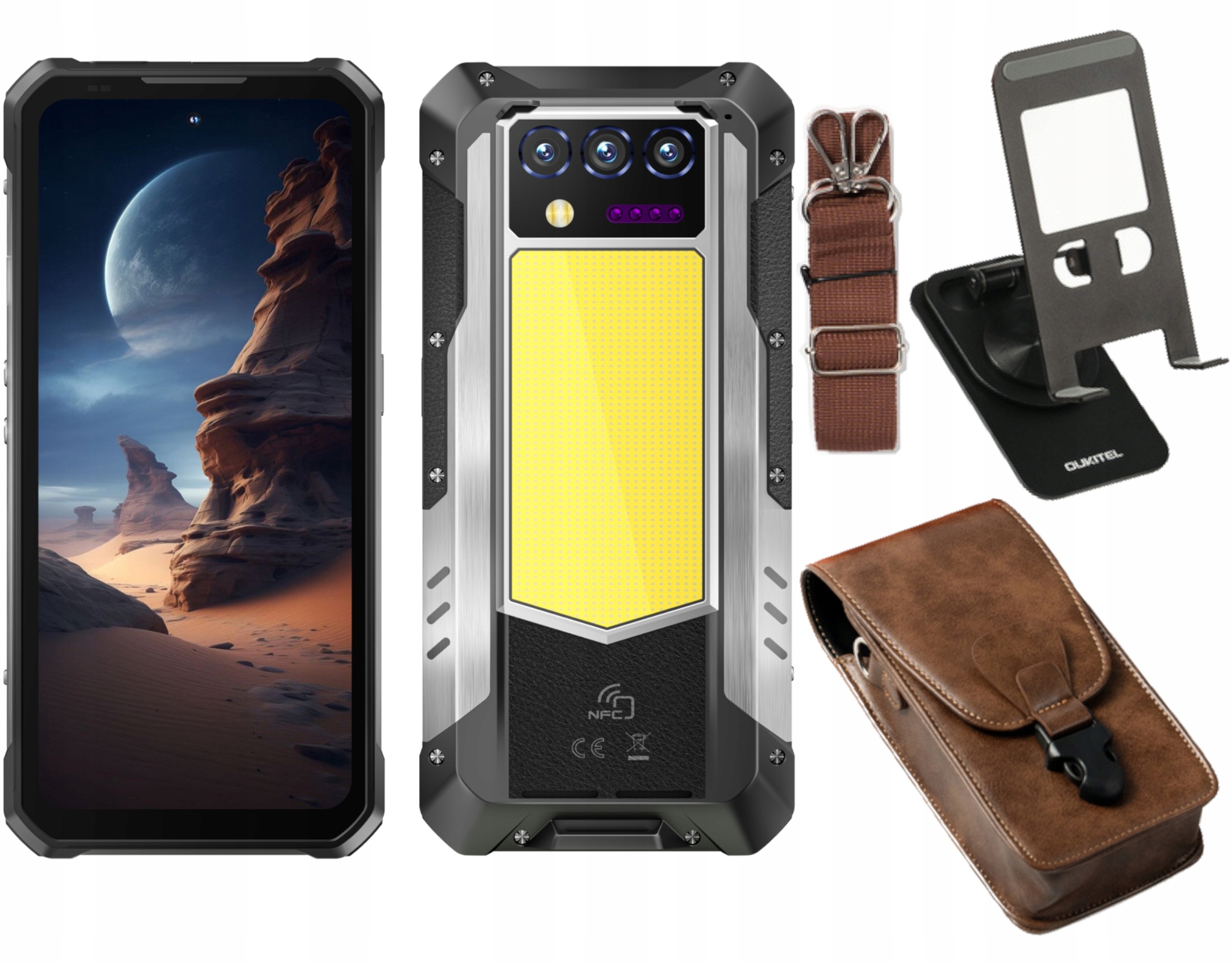 Pancerny Smartfon Oukitel WP100 5G 12/512GB 33000MAH IP68 IP69K Etui