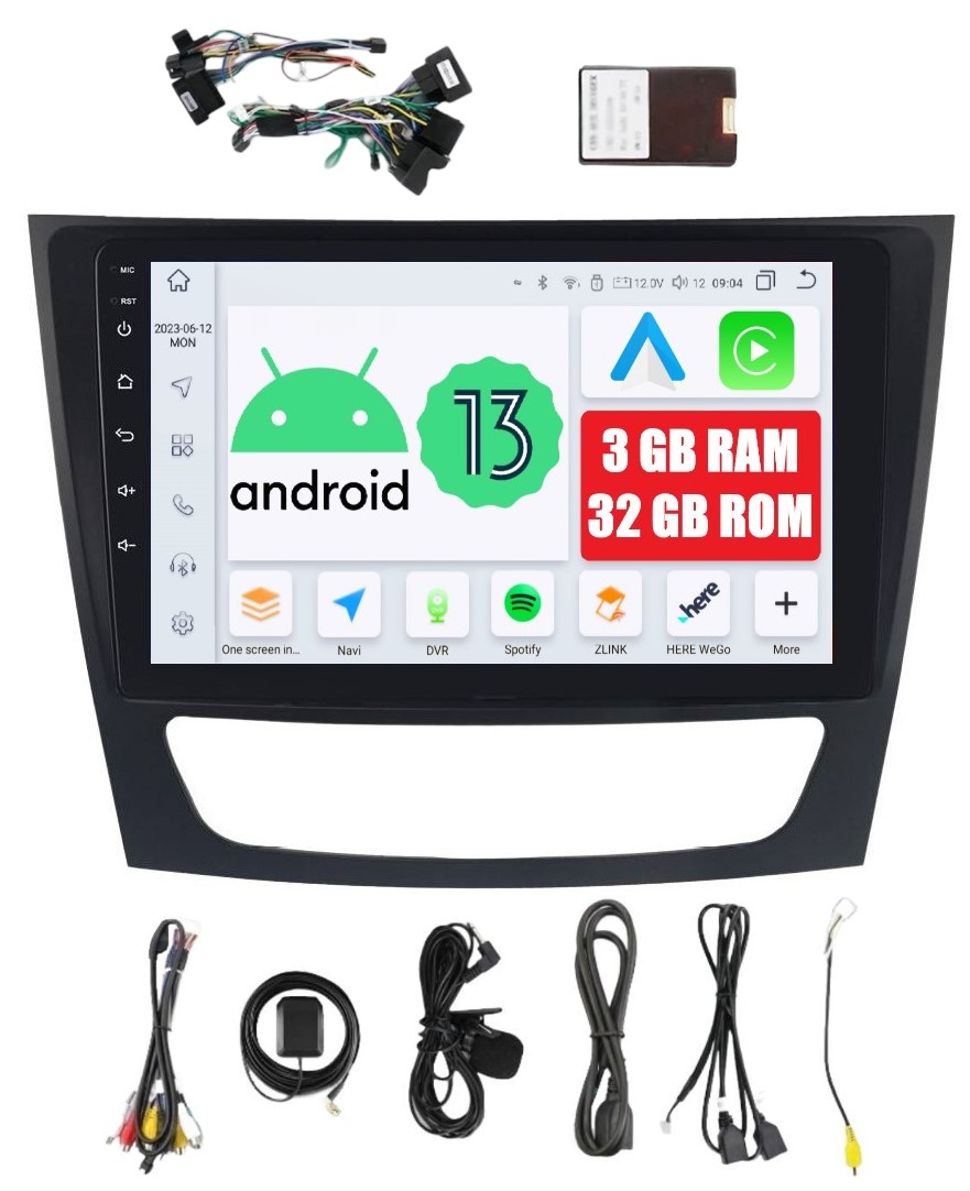 Navigácia Android Mercedes Cls W219 E W211 G W463 3/32 Gb Dsp Carplay