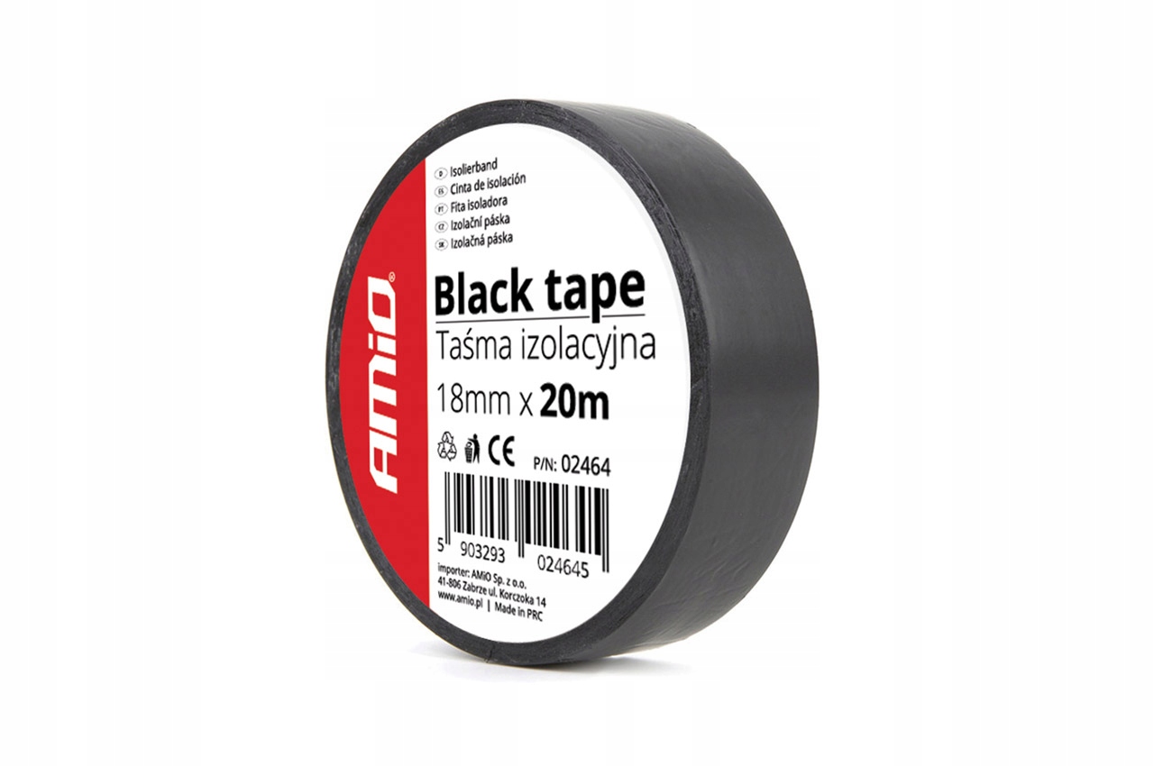 

Taśma izolacyjna, czarna 18mm x 20m (1 szt)