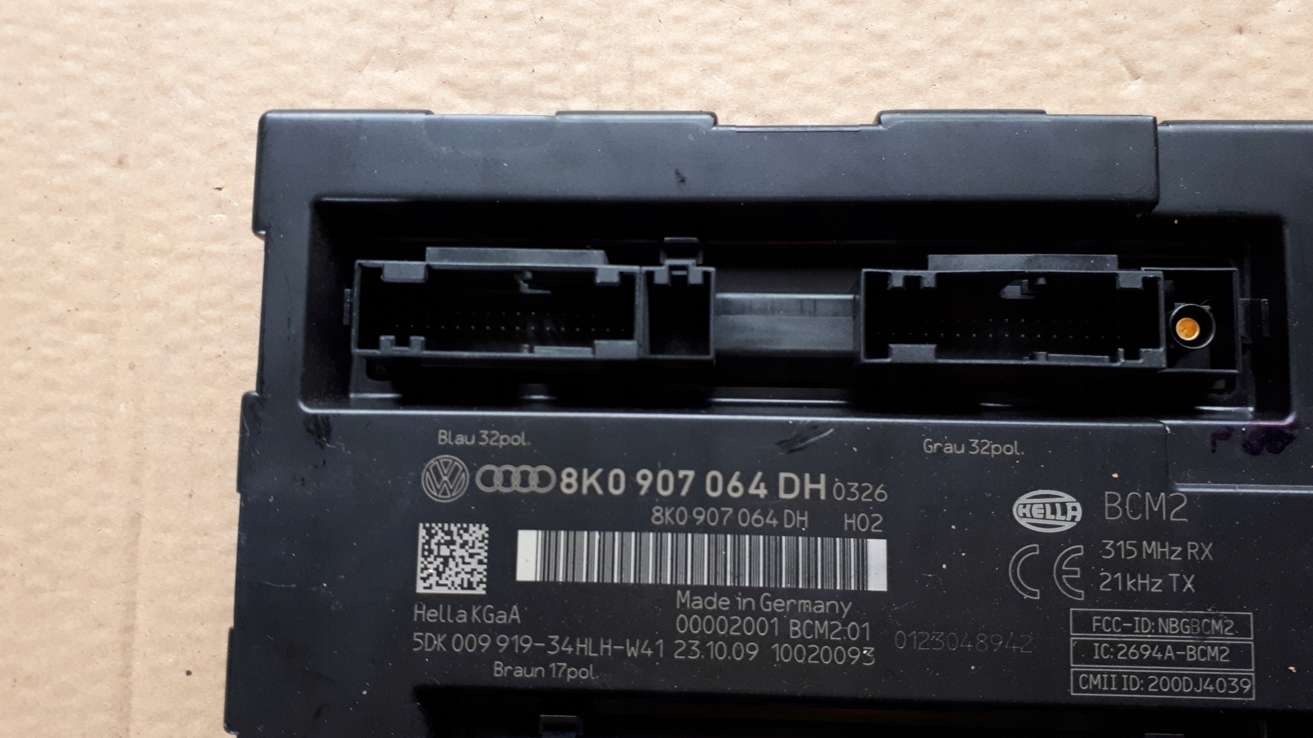 S4 B8 A4 module control unit KOMFORTU 8K0907064DH A5