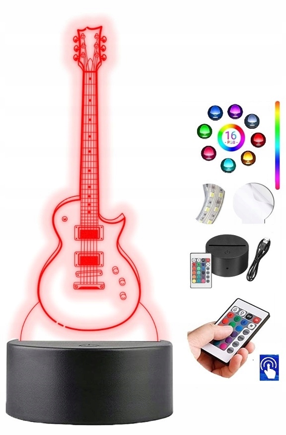 Lampka na biurko Gitara Elektryczna 16 LED PLEXIDO