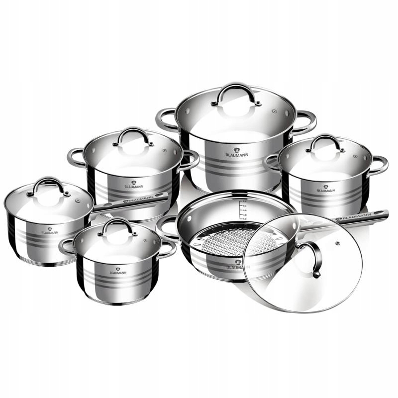 Sada nádobí Blaumann BL-1410 nerez 12 ks Gourmet Line