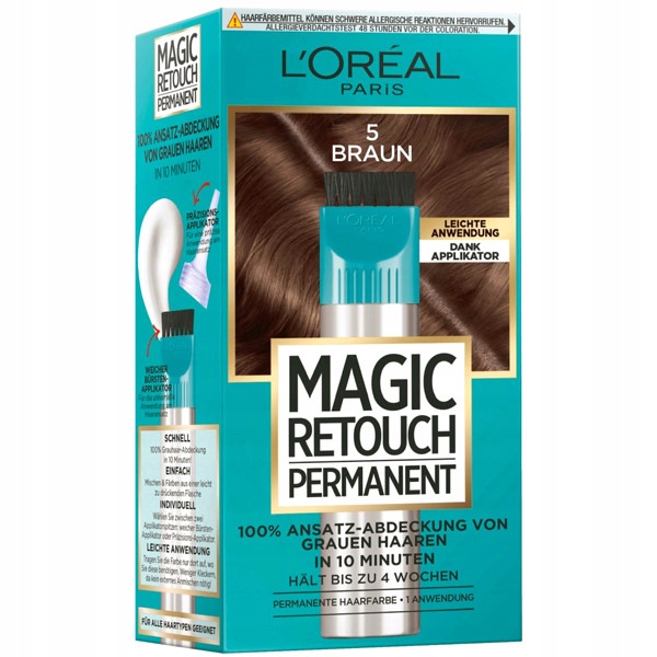 Loreal Paris Magic Retouch farba na odrosty Brąz 5 pokrycie w 10 minut
