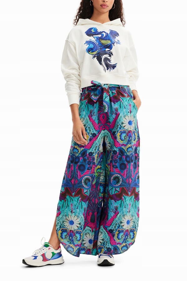 Desigual Vzorované Barevné Kalhoty (xs)