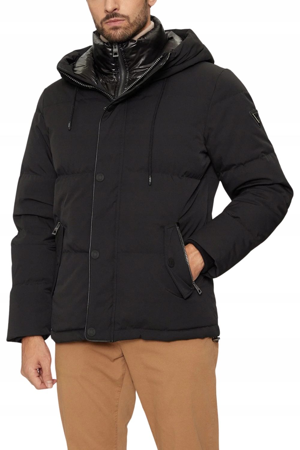 Guess Černá pánská bunda High Collar XXL