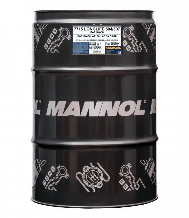 MANNOL 5W30 208L. FOR VW AUDI SKODA 7715-DR