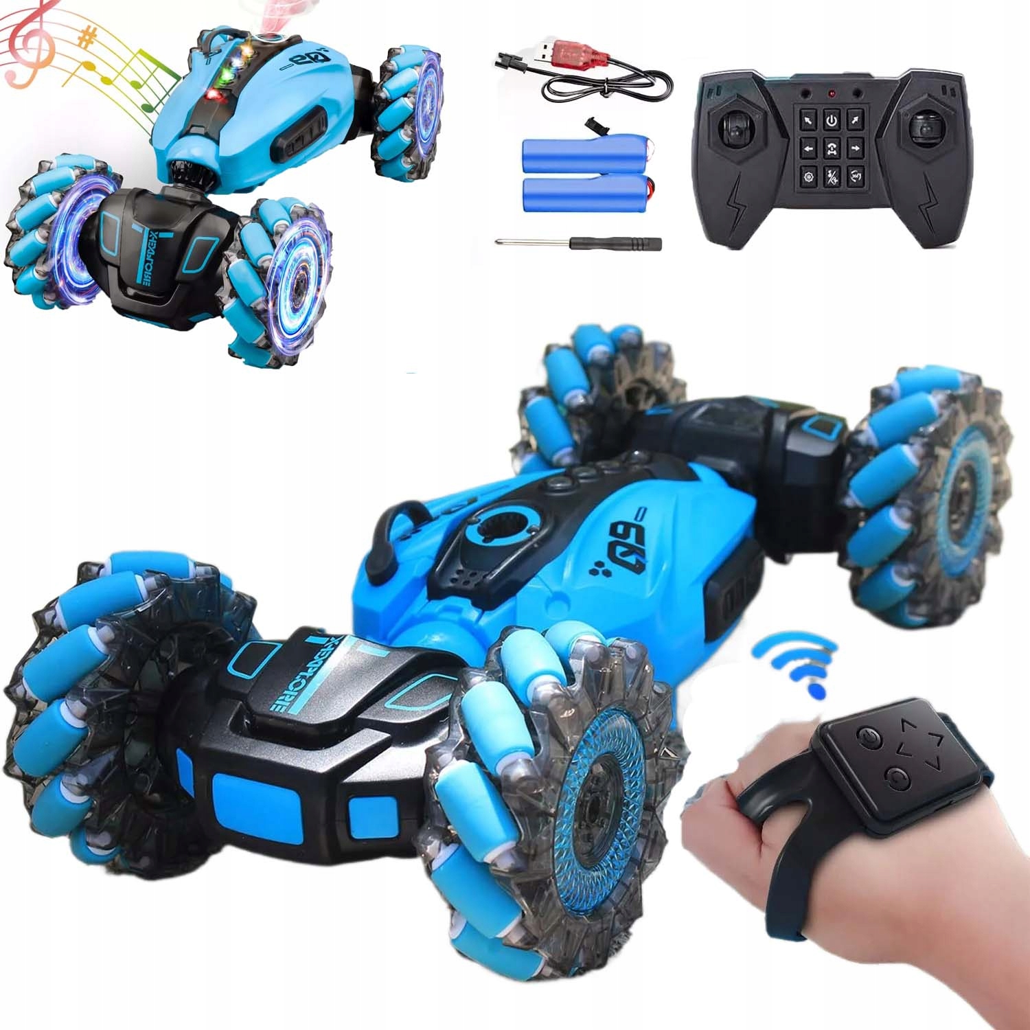 Auto Ovládané 4WD Gesty Auto Na Dálkové Ovládání Rc Se Světlem Hudbou