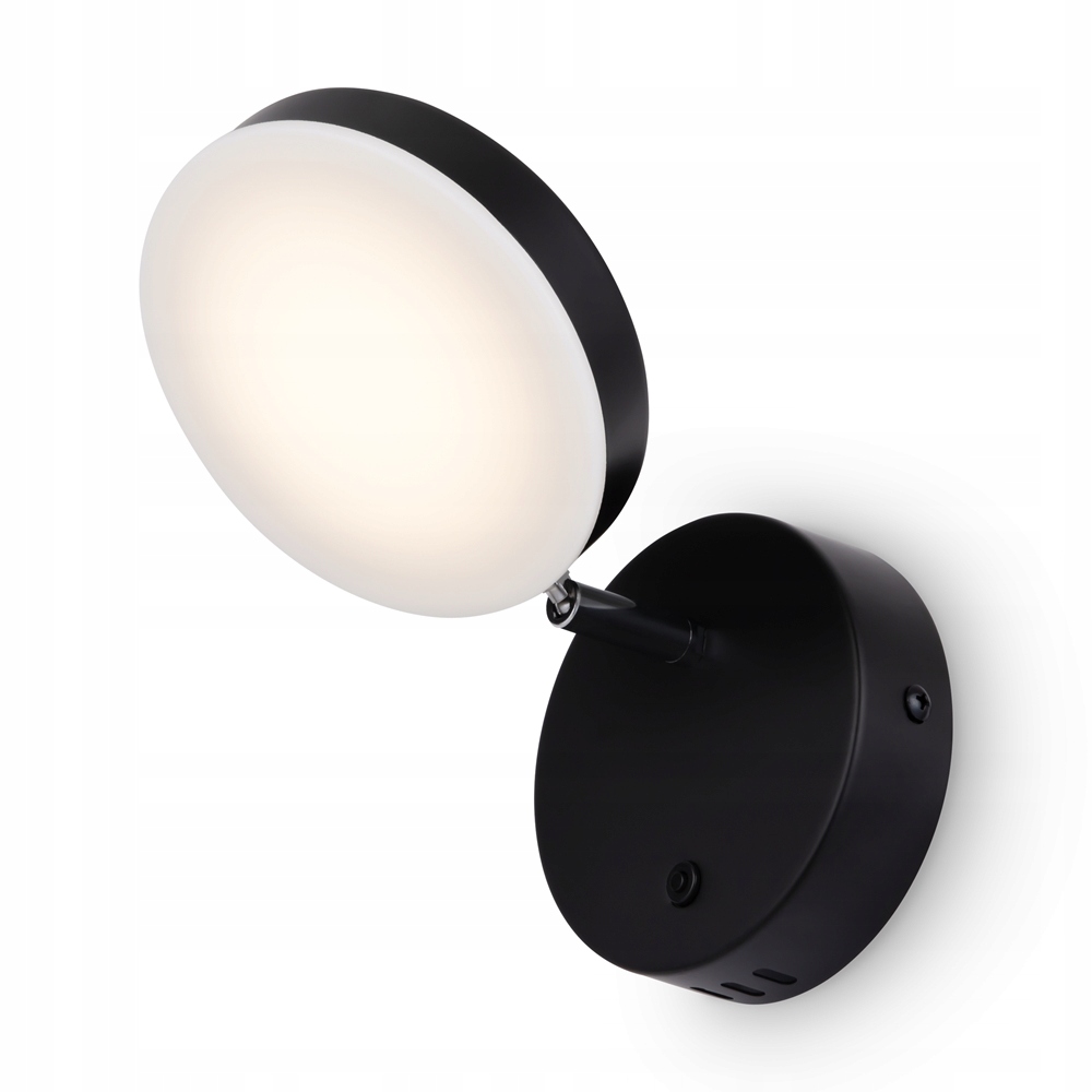 Minimalistická nástenná lampa okrúhla čierna Led 3000K do obývačky Maytoni